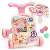 CUTE STONE 2-in-1 Baby Walker for Girls