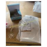 5pc Flower Crystal Hanging Decor & Curtain Liner