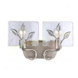 Calla 7in 2-Light Silver Vanity Light