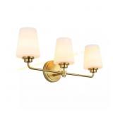 22.5 in. W 3-Light Vanity Light with Shade