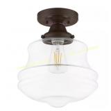 Schoolhouse 10 in. 1-Light Aged Bronze