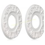 Vintage Carved Flower Ceiling Medallion White