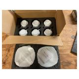 6Ct Saucers & 6 Espresso Cups White