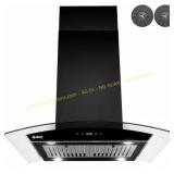 30 in. Convertible Range Hood   Black/Glass