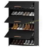 Shoe Rack 7-Tier Storage Cabinet, Black