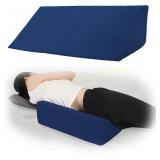 Bed Wedge Pillow for Side Sleeping, Navy Blue