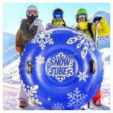 ZMLM Snow Tube 47" Inflatable Sled for Kids