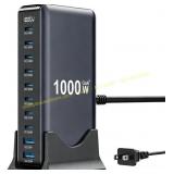 USB-C Charger 1000W GaN IV 10-Port Hub