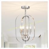 XINGQI 12.2" Brushed Nickel Chandelier
