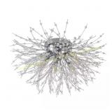 HKMGT 20in 6-Light Silver Firework Flush Mount