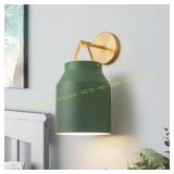 Green Modern Industrial Wall Sconce, Gold