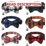 Cat Collars with Bow Tie and Bell for Cats, screws