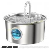 Stainless Steel Cat Water Fountain 2.6L