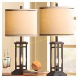 Oil-Rubbed Farmhouse Table Lamps with USB