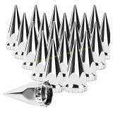 Chrome Lug Nut Covers, Push-On, ABS, Pack 20
