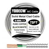 75ft 8/2 MC Cable w/ Ground, Aluminum Armor