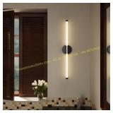 28 in. Black Vanity Light Bar 12W Sconce