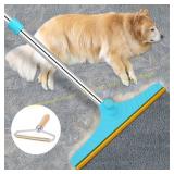 Carpet Rake for Pet Hair Removal, 60  Handle
