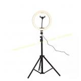 Black Contemporary LED Ring Light Tripod