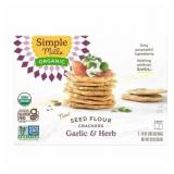 Simple Mills Seed Crackers Garlic & Herb 1 10oz, C