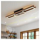 Iris 3-Light LED Wood Ceiling Light