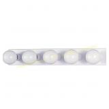 5-Light Indoor White Vanity Wall Mount Sconce