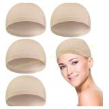 Janmercy 4 Pcs Bamboo Wig Caps for Hair Loss, toil