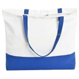 1 Pack 10oz Canvas Tote with Zipper - Sky Blue