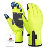 BLACK Waterproof Winter Gloves with Touchscreen