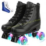 Roller Skate Shoes for Women Men PU Leather