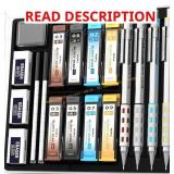 Nicpro 4 Pack Gear Pencils Set with Case