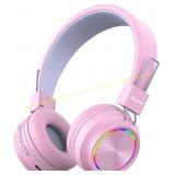 iClever BTH03 Kids Bluetooth Headphones, Pink