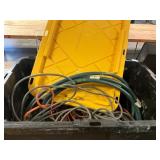 Tote of Extension Cords, Hoses