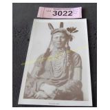 Vintage post card Native American Indian