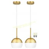 6-Inch Gold 2-Pack Pendant Lights
