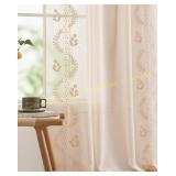 Black Design Jinchan Belrose Linen Sheer Curtains