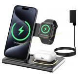 3-in-1 Foldable Charger: iPhone/Watch/AirPods
