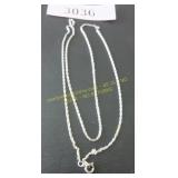 22 inch sterling chain necklace