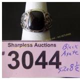 Black agate ring size 8 ï¿½