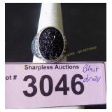 Black druzy ring  Size 10