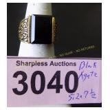 Black agate ring  Size 7 ï¿½