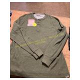 Mens L Eddie Bauer Waffle Knit Henley