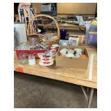 Glasses, Mugs, Frames, Basket