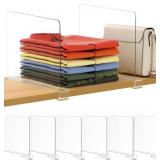 6 Pack 12" Clear Shelf Dividers