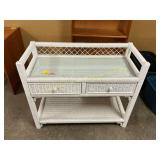 Wicker sofa table