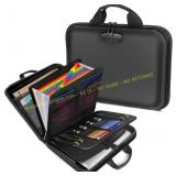 Fireproof Lock Box: 13-Pocket File Organizer