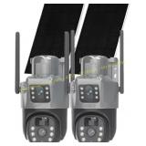 Solar 8MP Dual Lens PTZ Camera - 360  View
