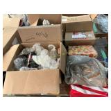 Clip boards, vhs tapes, mask, bath room supplies