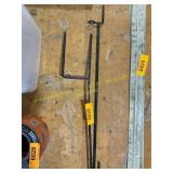 No Dig 7/8-in Black Gate Latch and a flag holder