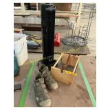 Nike size 10 shoes, fan, basket
